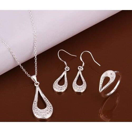 S485 jewelry silver plated jewelry set, fashion jewelry set necklace ring earring /atiajkpa gjmapata