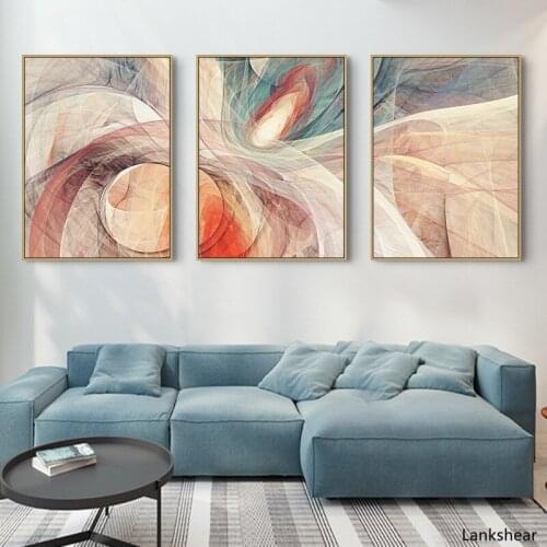 Nordic Password Abstract Wall Art Canvas Poster and Print Canvas Painting Morden Decorative Poster for Living Room Unframed