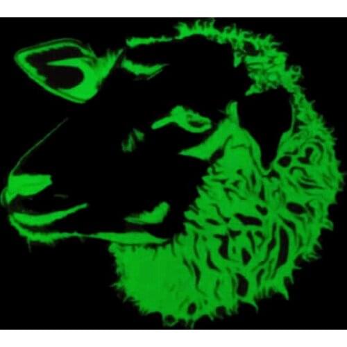 Patches Noctilucent Sheep Stickers for Clothes Thermal Transfer Printing Pattern DIY Decoration Animal Style Luminous Patch