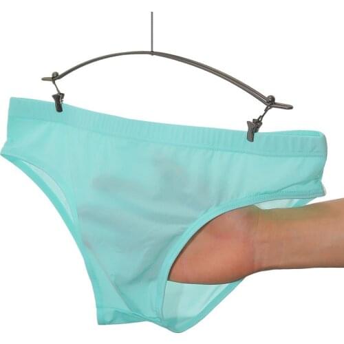 New Mens Ice Silk Panties Ultra-thin Silky Breathable Translucent Low Waist Briefs Comfortable Cool Underwear Male