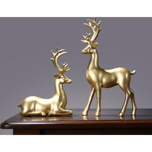 Wine Cabinet Decoration Lucky Elk Creative Home Decor European-style Porch TV Cabinet Furnishings Home Decoration Accessories