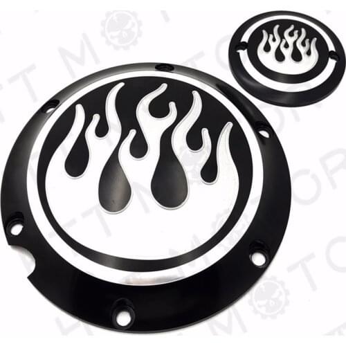 Aftermarket free shipping motorcycle parts For Harley Davidson XL1200C Sportster 883 Derby Flame Timing Timer Cover Black