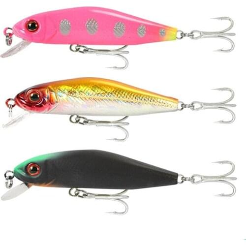 1pcs Floating Minnow Fishing Lure 6cm 4.5g Hard Artificial Bait Crankbait Wobblers 3D Eyes Bass Pike Carp Fishing Tackle