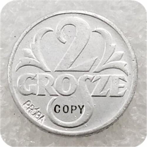 1939 Poland (PROBA) 2 Grosze zinc copy coin