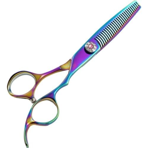 6 Inch Thinning Blunt 440c Material Barber Sissor Hair Cutting Scissors Adjustable Screws