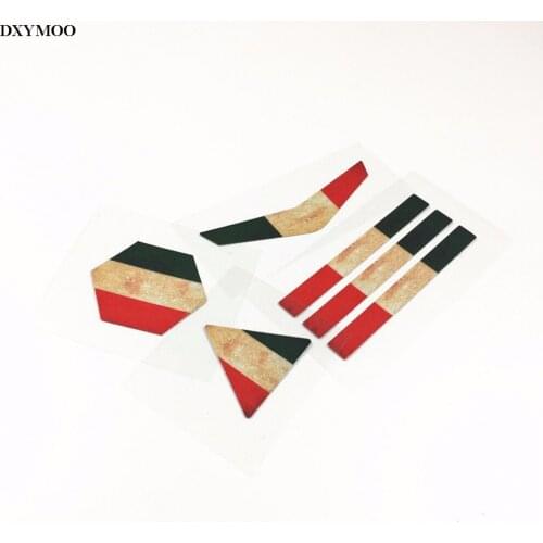 6PCS National Flag Retro Vintage Italy Flag Reflective Car Stickers Motorcycle Helmet Vinyl Decal Bumpers