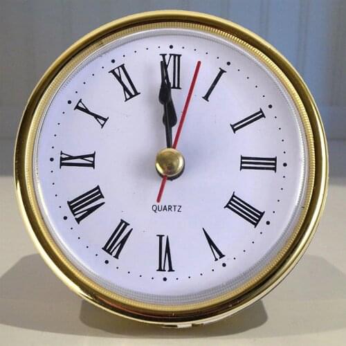 65mm Classic Iron Clock Crafts Quartz Movement Round Lighting Clocks Head Insert Roman Number Furniture Decorations Access