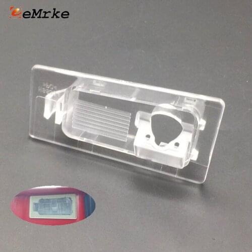 EEMRKE DIY Number Plate Lights Mount Housing Car Camera Bracket for Hyundai Solaris Sedan RB 5 MK5 Russia 2017 2018