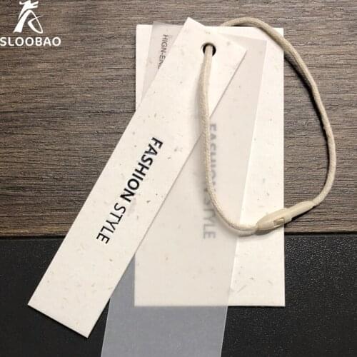 Childrens womens mens clothOPP PVC transparent bag checked special paper hot black gold screen printing tag delivery sling