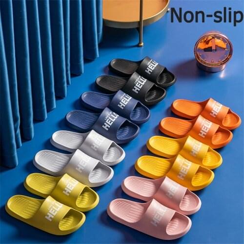 Couples Slippers Summer Thick Bottom Indoor Home Bathroom Non-slip Soft Tide To Wear Cool Slippers Sandals Leisure Men Ladies