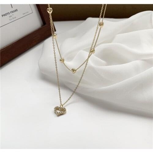 Shamir Double Personality Love Necklace Female, Japan And Super Fairy Maiden Collarbone Chain Necklace Women Jewelry Gifts