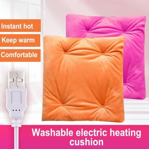 4 Colors Electric Heating Cushion USB Office Chair Heating Pad Autumn Winter keep warm Multifunctional Pet Heating Pad Washable