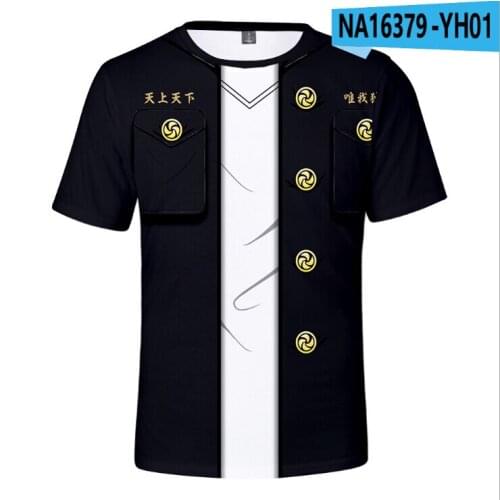 High Quality Anime Tokyo Revengers 3D Print Streetwear Men Women T Shirt Fashion Harajuku Kids Boys Tees Unisex Tops Clothing