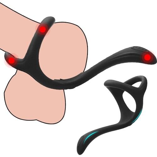 Penis Ring Delayed Ejaculation Cock Ring Dick Enlarger Male Prostate Massager For Men Gay Chastity Cage Erection Adult Sex Toys