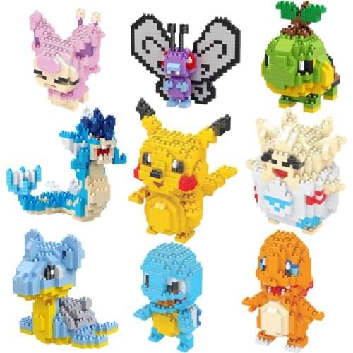 39 Styles Of Pokemon Building Block Dolls Pokémon Pikachu Pokémon Diamond Mini Model One Piece Collection Childrens Toys