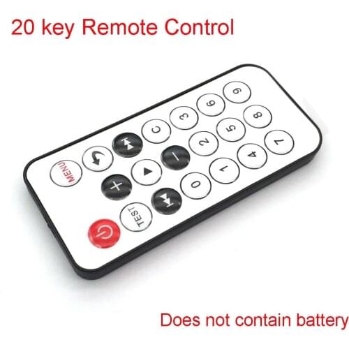 20 key Mini equipment project remote control small infrared remote control 8 m launch(Without batteries)