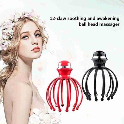 Electric Head Scalp Massager USB Rechargeable Vibration Head Hair Stress Relief Massage Back Fatig Anti-stress Health Care