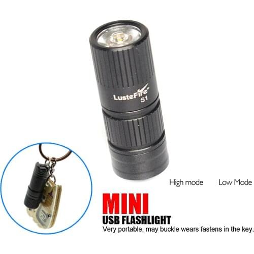 Mini rechargeable super bright waterproof LED flashlight super small pocket portable USB home rechargeable flashlight
