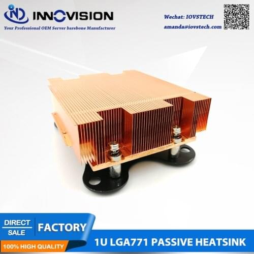 New LGA771 1U Passive server heatsink with backplane new copper radiator cpu cooler for Intel Xeon Dempsey,Woodcrest, Clovertown