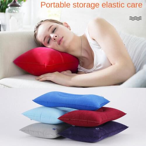 Portable Ultralight Inflatable PVC Nylon Air Pillows Camping Sleep Cushion Travel Hiking Beach Car Plane Head Rest Camp Gears