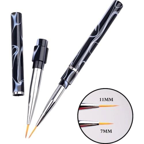 Professional Nail Art Drawing Pen Car Engraving Pen Tools Salon Black and White Shadow Cable Pen Drawing Pen Embellishment Tool