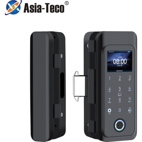 RFID Lock for Office Glass Door RFID CARD LOCK Smart Door Lock black fingerprint lock single and double door open 2000 Users