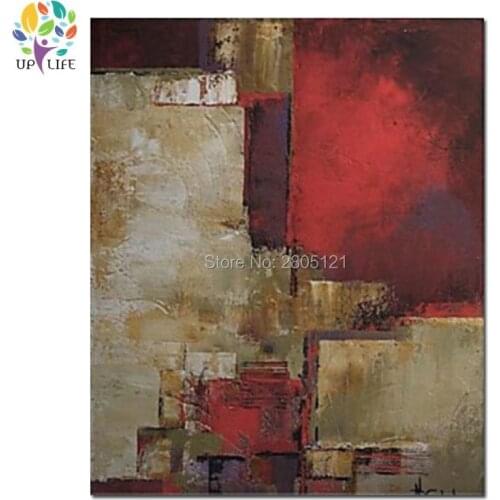 Hand Painted Abstract dark red oil Painting On Canvas Modern Oil Picture Wall Art Home Decor piece abstract art paintings