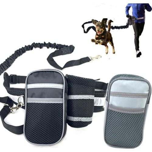 Pet Sports Set Dog Stretch Belt Running Traction Rope Outdoor Reflective Haulage Rope Package Puppy Leash Traction Belt
