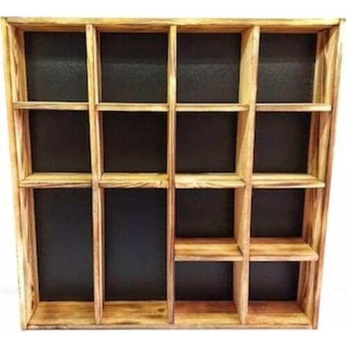 Light Cart Wood Mug Cup Rack 14-Eyed