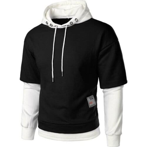 Hoodie Male Style Casual O-Neck Spring Autumn Sweatshirt Mens Streetwear Clothes Men Hooded loose long sleeves