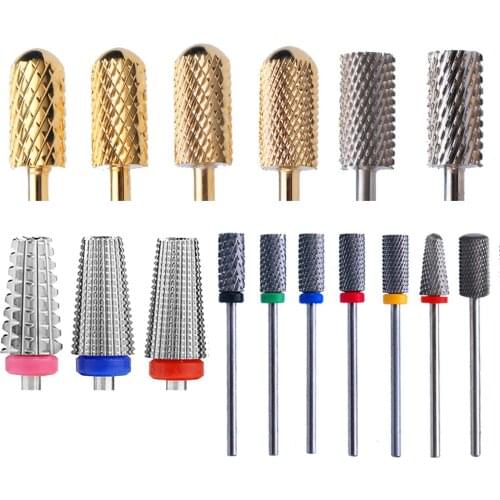 1PC Tungsten Nail Drill Bits Carbide Manicure Pedicure Burr Machine Nail Files Milling Cutter Remove Gel Polish Nail Art Tools