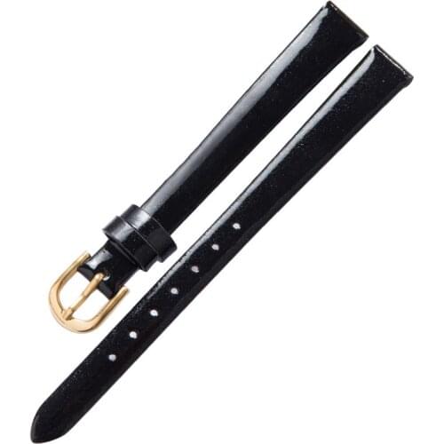 High Quality 8mm 10mm 12mm 13mm Slim Watch Band Leather Women Classic Waterproof Watch Strap Bracelet Steel Buckle Watchband