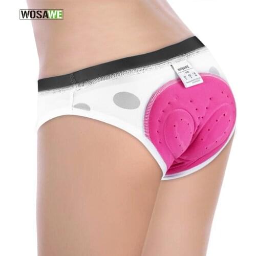 WOSAWE Women Cycling Triangle Shorts Bike Underwear 3D Padded Outdoor Riding MTB Bicycle Bike Underpants