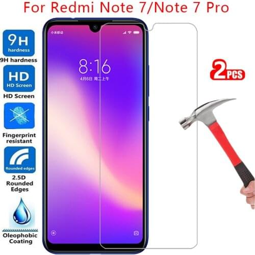 Tempered glass screen protector for xiaomi redmi note 7 pro case cover on note7 not7 not 7pro 7p note7pro protective phone coque