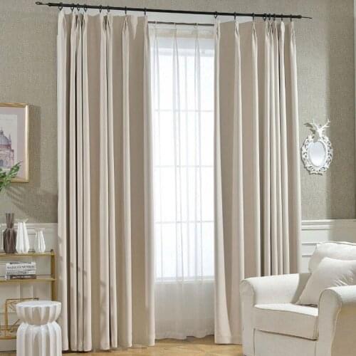 Single Panels Blackout Curtains For Bedroom Modern Home Window Shades Polyester Solid Living Room curtains Drapes (5 Color)