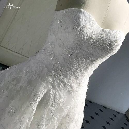 RSW1441 Vestido De Novia Vintage Lace Sweetheart Neckline Tulle Skirt A Line Wedding Dress