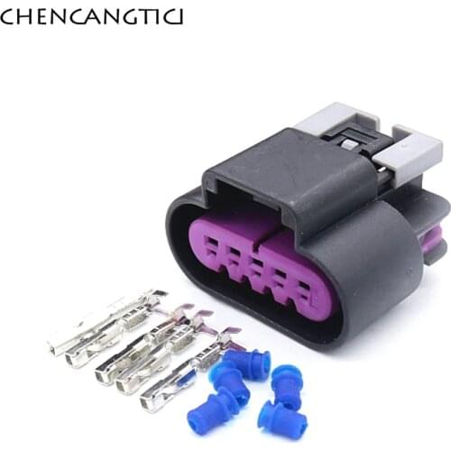 2 Sets 5 Pin Way Delphi Foglight Headlight Lamp Connector Plug Automobile Female Socket for Buick Chevrolet 13519051 15326822