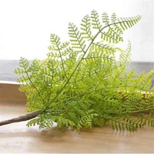 1pcs Artificial plant Fake plant leaf plastic green plant For Home Bedroom Wedding Background wall decoration Artificial Grass