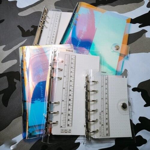 1PCS Laser Transparent Notebook Planner Organizer Paper Planner Inner Page Ring Binder Diary Journal Notebook