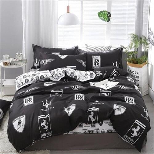 1High Quality Comfortable Car Printing Family Bedding Set Bed Linings Duvet Cover Bed Sheet Pillowcases