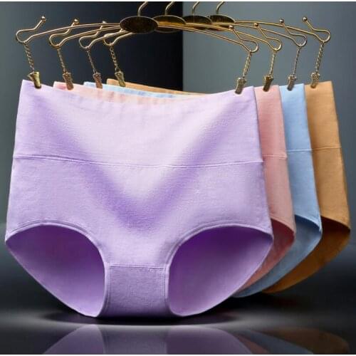 Big size Women Cotton Pantes High Waist Underwear Breathable Trigonometric Lingeries Female Sexy Panties Body Shaping Briefs