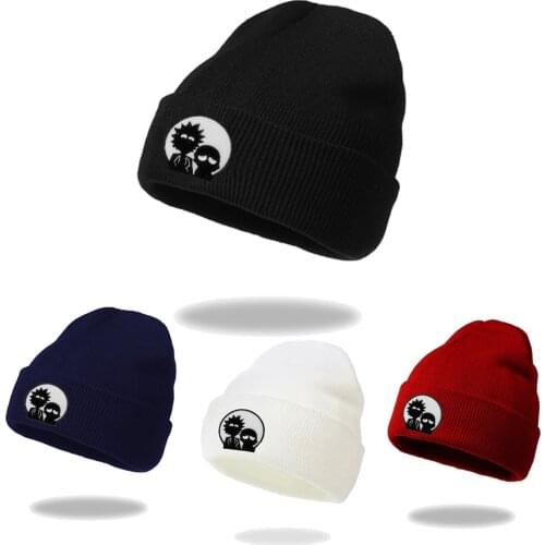 Acrylic Cold Cap Winter Autumn Style Avatar Knitting People Embroidery Unisex Beanies Hat Women Outdoor Street Keep Warm W91