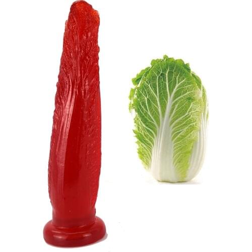 NNSX Cabbage Shaped Butt Plug dildo for Masturbation Vagina Massage with suction cup soft feeling deep stimulation sex toy penis