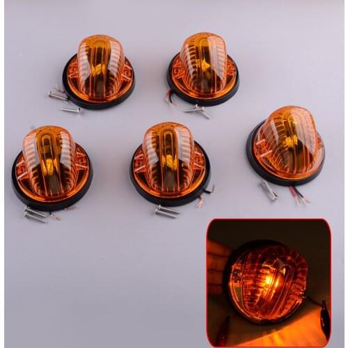 1 Set Orange Cab Roof Top Marker Clearance Running Lights Fit For Chevrolet GMC C K Series 1973-1982 1983 1984 1985 1986 1987