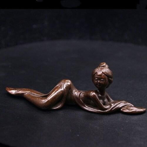 Pure Copper Chinese Classical Beauty Home Decoration Antique Crafts Incense Burner Home Office Desk Ornament Collection Gift