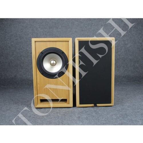 Home living room high-end bookshelf HIFI passive audio, surround the solid wood maze with a fever of 5 inches heavy bass