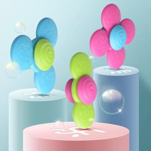 3 Pieces Suction Cup Spinning Top Toy Table Game Baby Sucker Summer Novelty Bath Toys for Kids Birthday Gifts