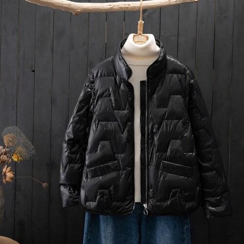 Winter Casual New Style Jackets Solid Tops All-Match Simple Fresh Stylish Warm Women Coat Loose Ultra Light Down Outwear