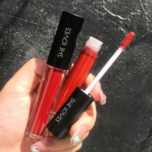 Matte Velvet Matte Lip Glaze Waterproof Non-fading Lipstick Non-stick Cup Long Lasting Hydrating Lip Gloss TSLM1