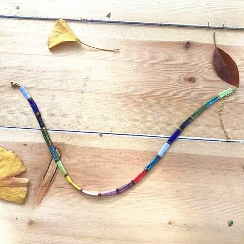 2020 New Collier For Women Add Charm Bohemian Necklace Multicolor Beaded Crystal Ladies Fashion Jewelry Halloween Christmas Gift